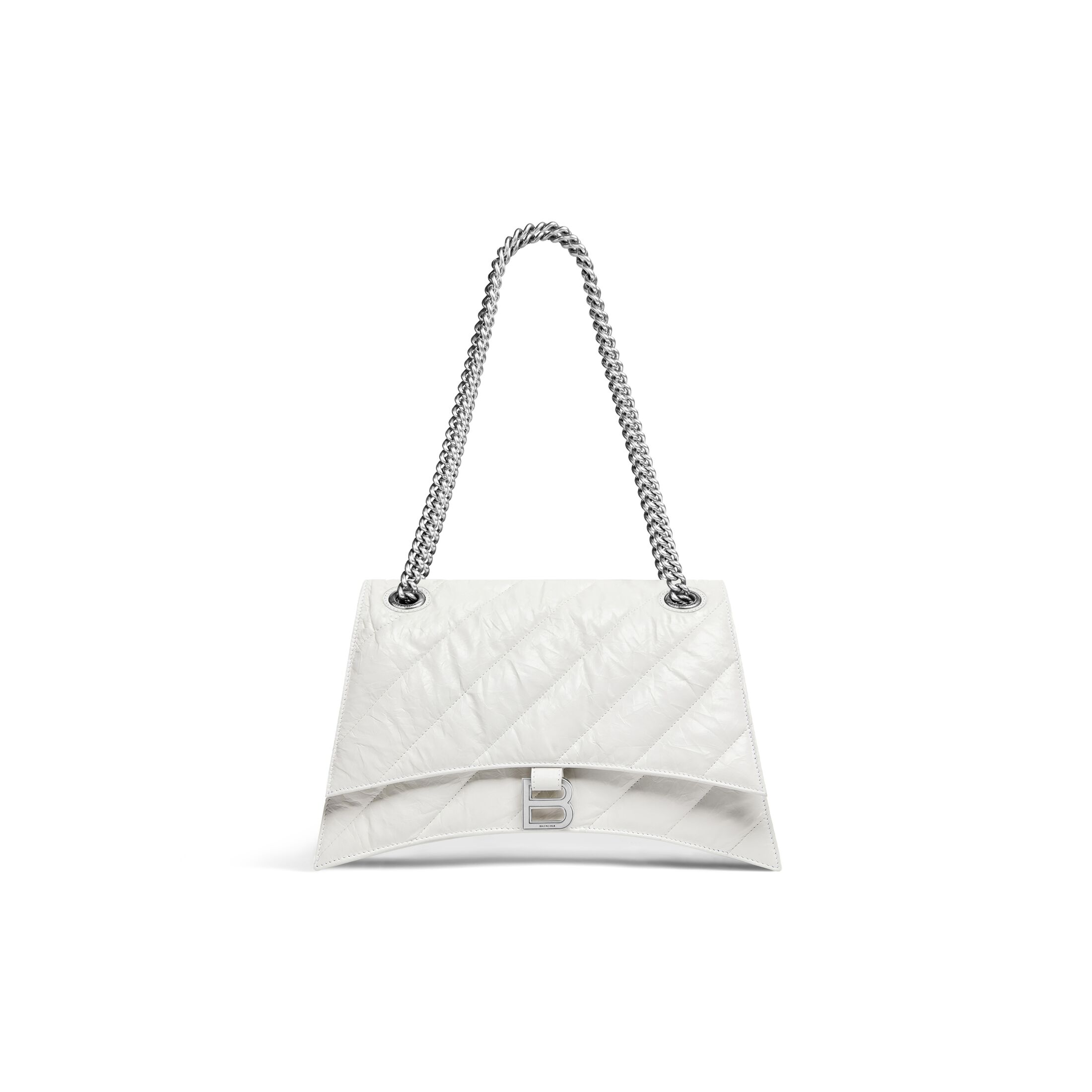 WOMEN'S CRUSH MEDIUM CHAIN BAG QUILTED IN OPTIC WHITE